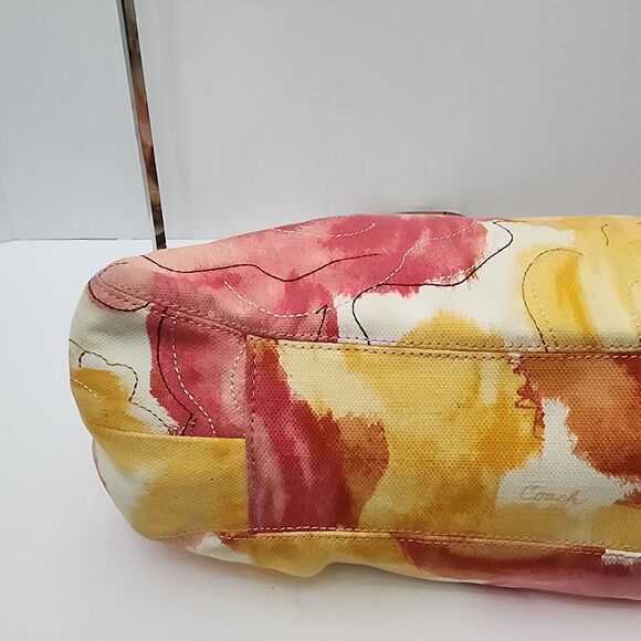 Coach F21897 Ashley Multicolor Floral Print Hobo Shoulder  Coach F21897 Ashley Multicolor Floral Print Hobo Shoulder Bag Purse Canvas RARE